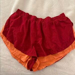 Stylish Red and Orange Women's Shorts